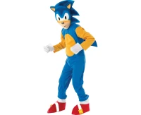 Includes: Sonic jumpsuit with attached shoe covers, mask and gloves